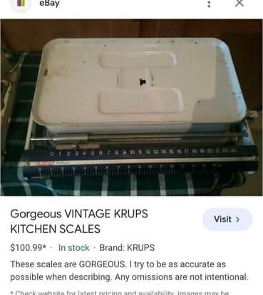 Vintage Krups kitchen scale