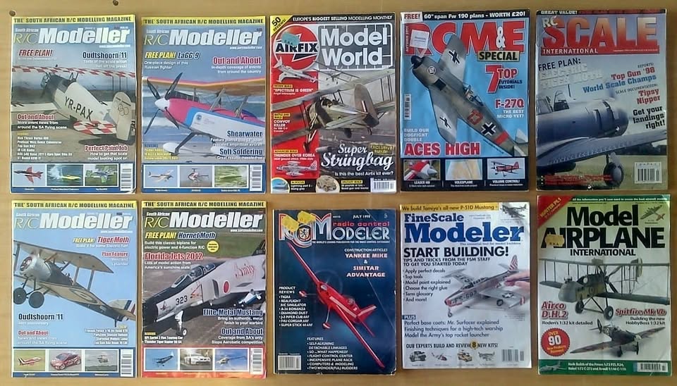 10 R/C magazines