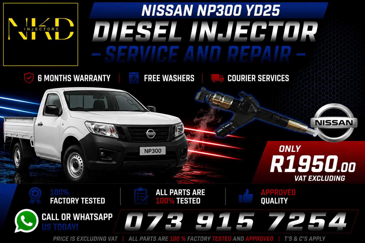 Recondition_Nissan_Np300_YD25_Injectors - Private Seller Recondition_Nissan_Np300_YD25_Injectors - Private Seller