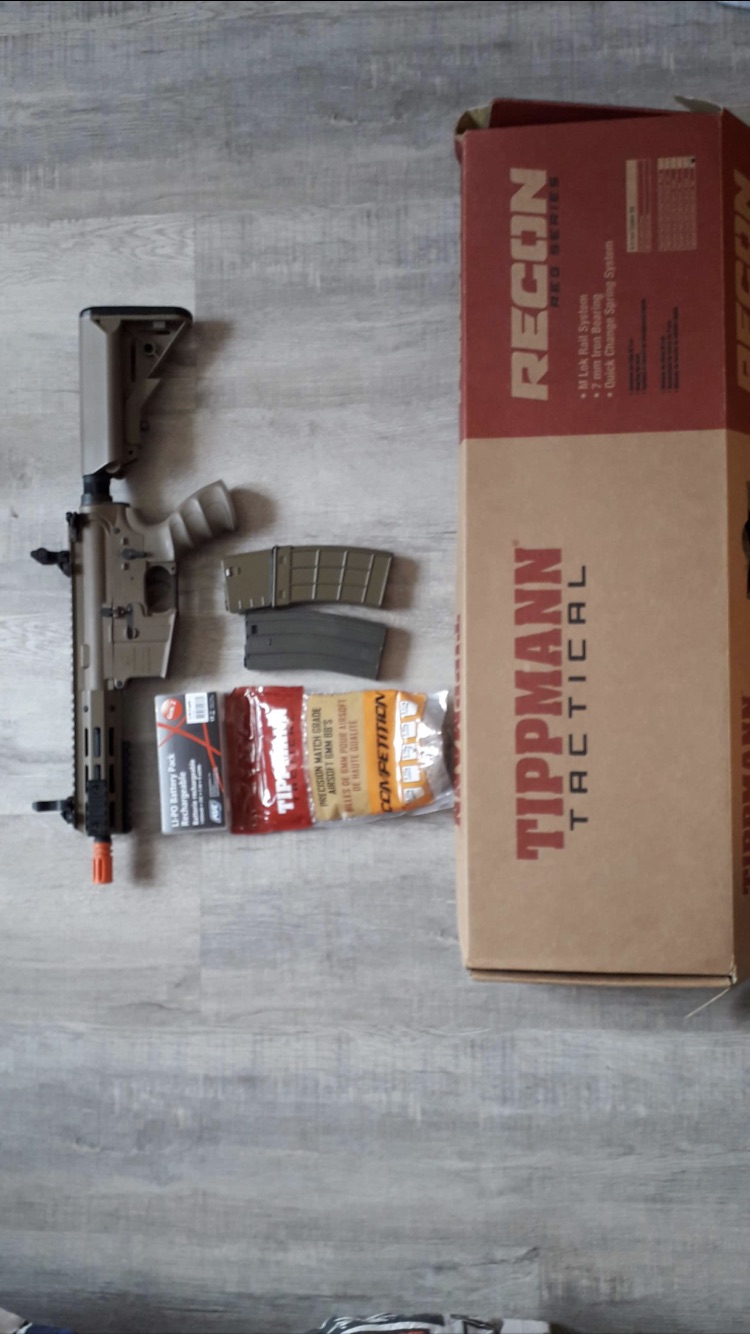 Airsoft 50 AE desert eagle and tippman recon M4