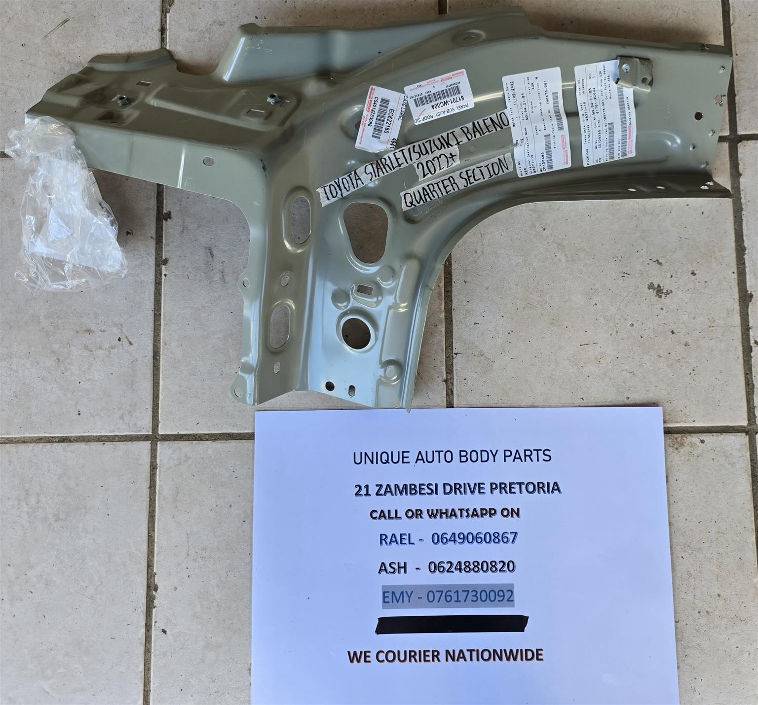Toyota Starlet / Suzuki Baleno 2022 + Quarter Section [Genuine] & (Original) - Private Seller