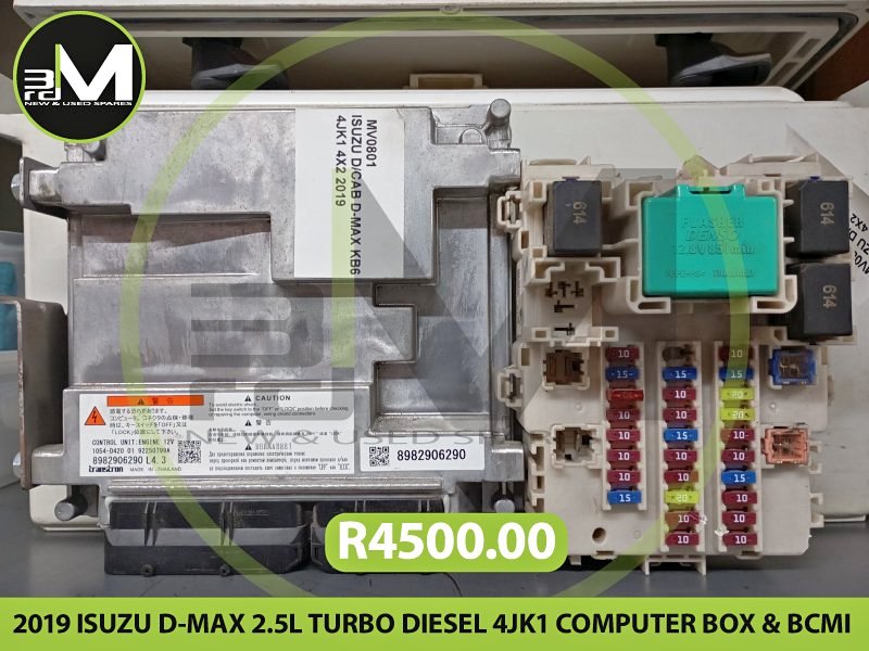 2019 ISUZU D MAX 2.5L TURBO DIESEL 4JK1 COMPUTER BOX & BCMI MV0801
