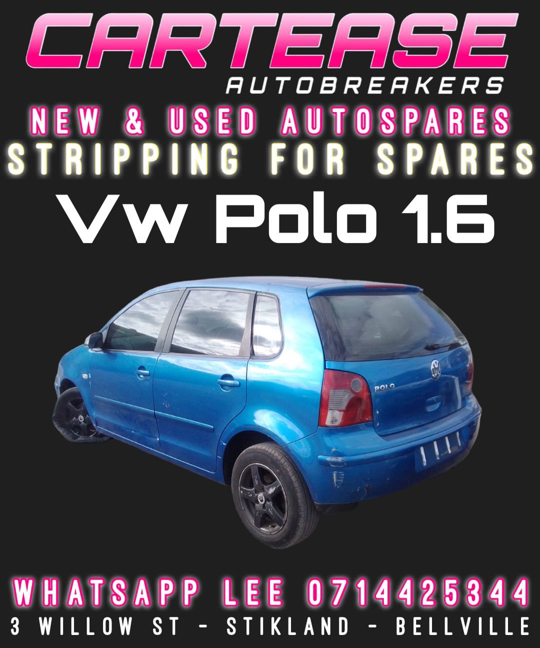 VW POLO 1.6 STRIPPING FOR SPARES (ZC396) - Private Seller VW POLO 1.6 STRIPPING FOR SPARES (ZC396) - Private Seller