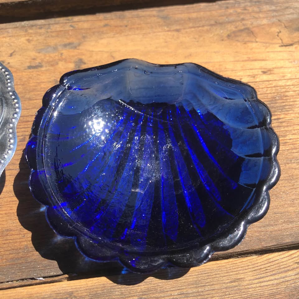 Vintage Silver Clam Butter Dish from around 70’s - excl knife
