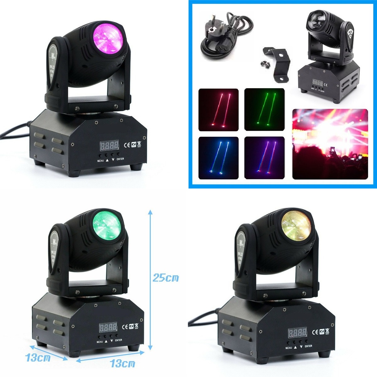 Professional Disco Moving Head Light DMX512 Stage, DJ Party, Night Club, Concert