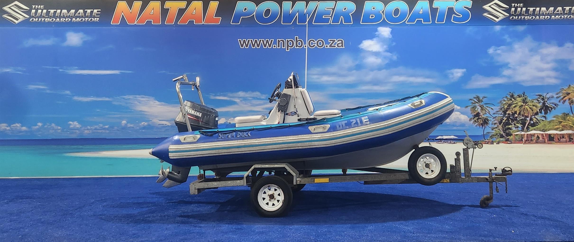 SUPERDUCK 480 MONO ON TRAILER 60 HP YAMAHA 2 STROKE 190 HOUR SUPERDUCK 480 MONO ON TRAILER 60 HP YAMAHA 2 STROKE 190 HOUR