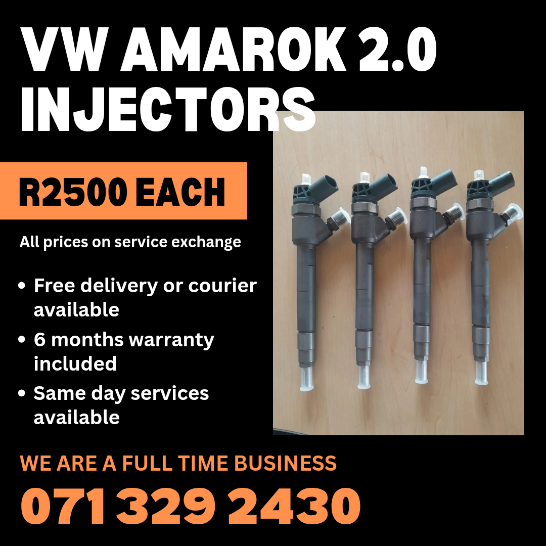 VW AMAROK 2.0 DIESEL INJECTORS FOR SALE WITH WARRANTY - Private Seller VW AMAROK 2.0 DIESEL INJECTORS FOR SALE WITH WARRANTY - Private Seller