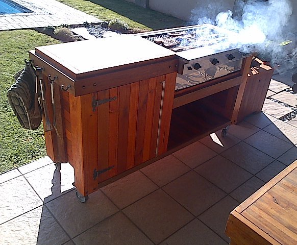 Braai trolley Farmhouse De Lux series 1550 Stained | Junk Mail