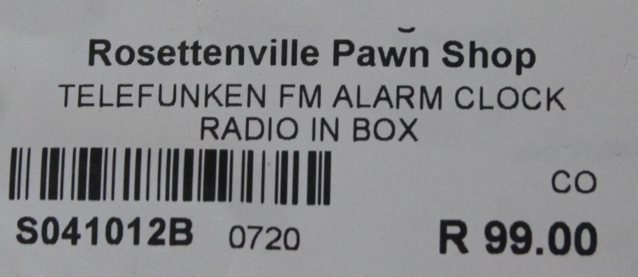 Telefunken fm alarm clock alarm radio S041012B #Rosettenvillepawnshop