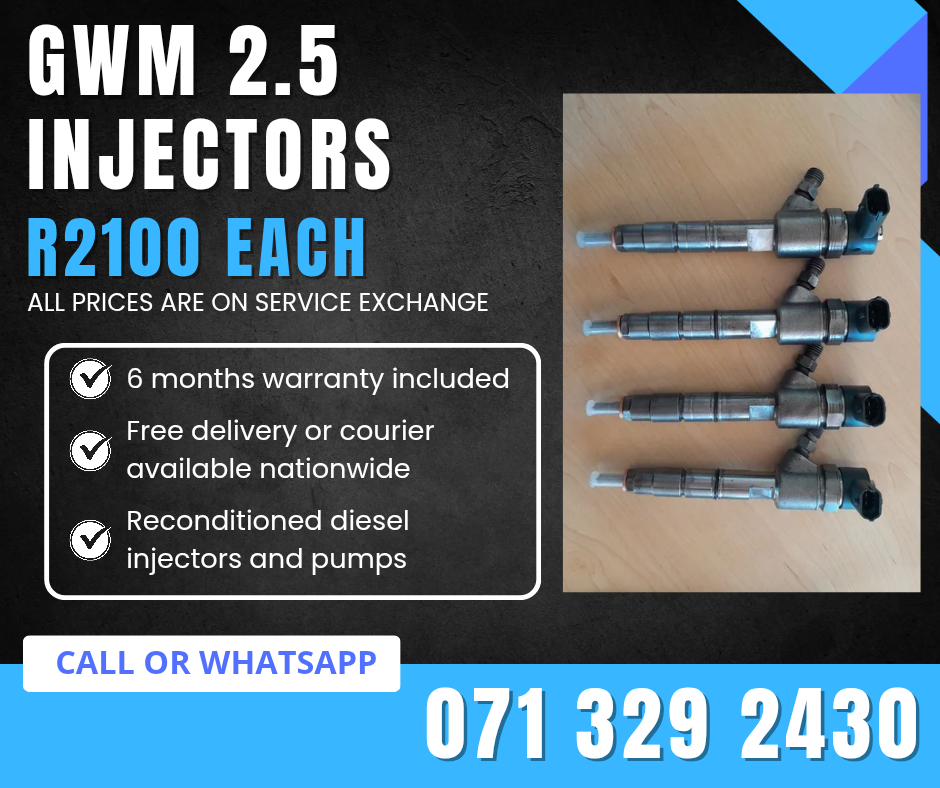 GWM 2.5 INJECTORS FOR SALE WITH WARRANTY - Private Seller GWM 2.5 INJECTORS FOR SALE WITH WARRANTY - Private Seller
