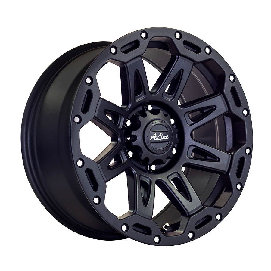 20″ A-Line Duke 6/139 Silk Black Alloy Wheels