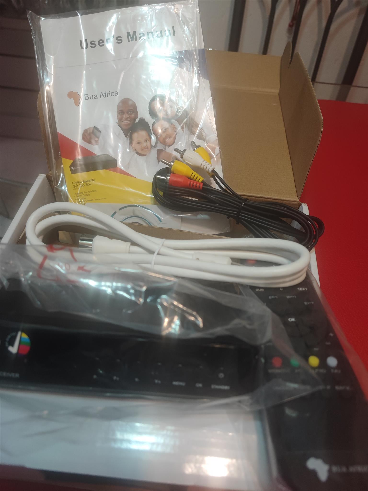 Digital satellite set top box with dish