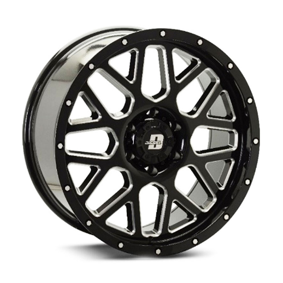 20″ SSW S357 Vegas 6/139.7 106.1 CB Black with Silver Trim Alloy Wheels