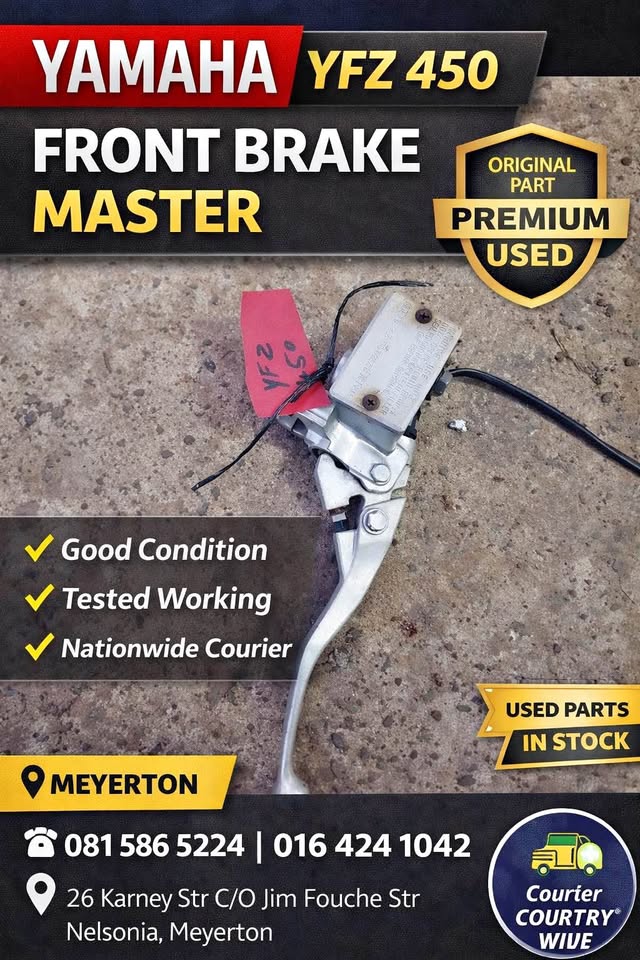 Yamaha YFZ 450 Front brake master. - Private Seller Yamaha YFZ 450 Front brake master. - Private Seller
