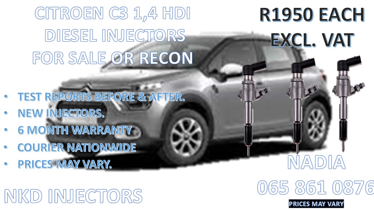DIESEL INJECTORS FOR SALE FOR CITROEN C3 1.4 HDI - Private Seller DIESEL INJECTORS FOR SALE FOR CITROEN C3 1.4 HDI - Private Seller