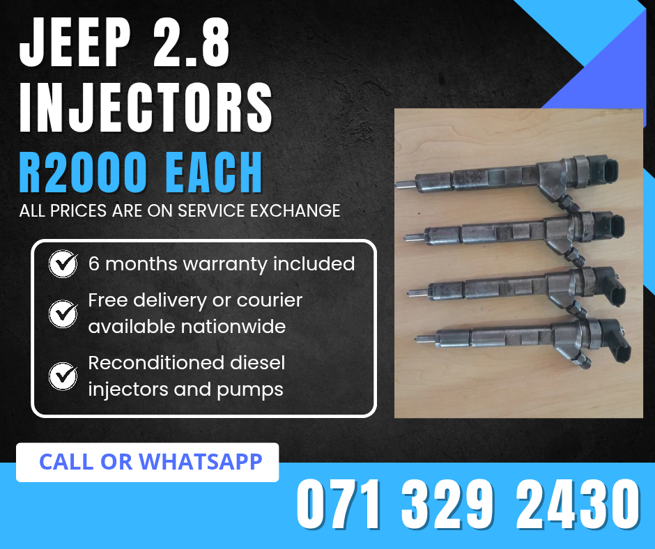 JEEP 2.8 INJECTORS FOR SALE WITH WARRANTY - Private Seller JEEP 2.8 INJECTORS FOR SALE WITH WARRANTY - Private Seller
