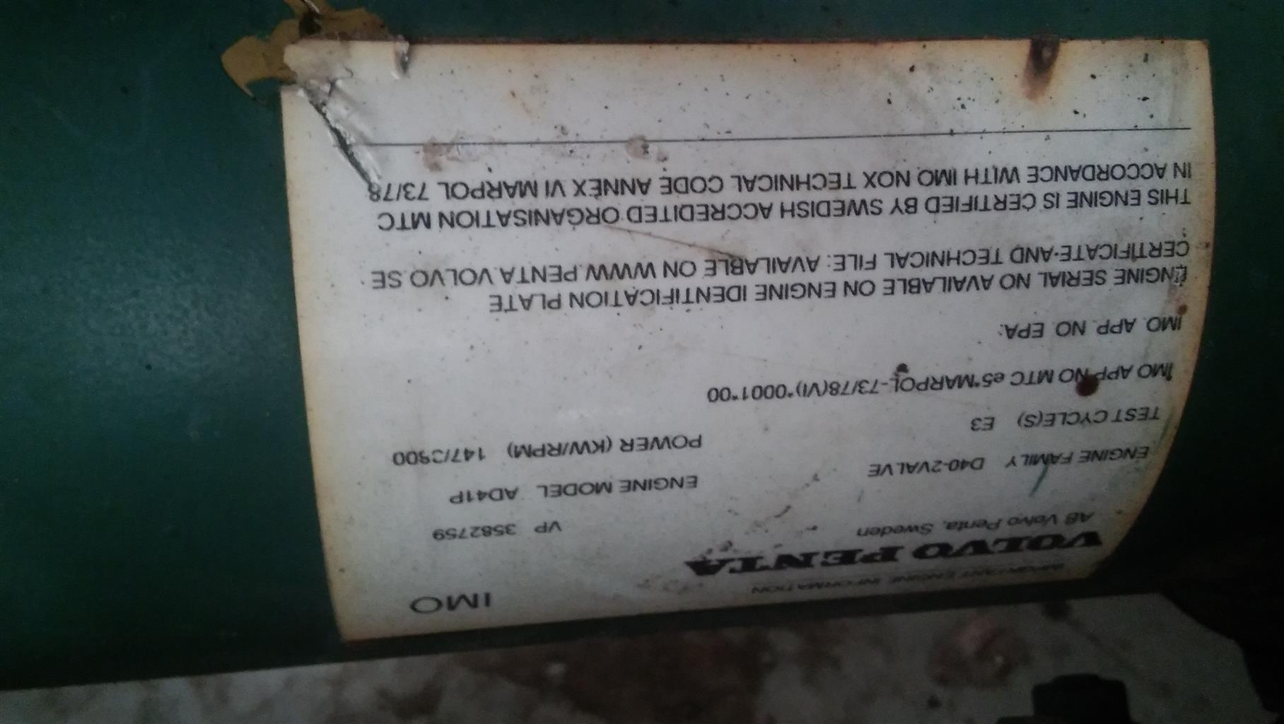 Volvo Penta marine motor