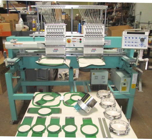 Automatic Embroidery Machine, 2-head, 15-needle, full-size table Multi Head