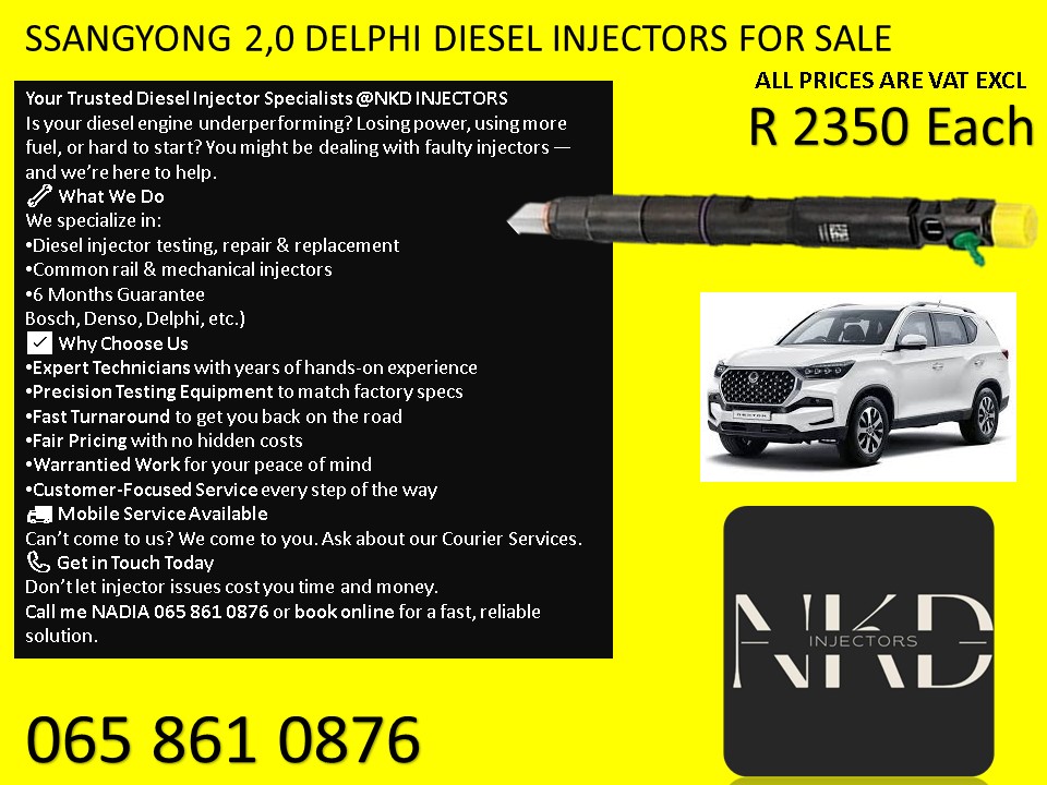 SSANGYONG DIESEL INJECTORS FOR SALE ON SERVICE EXCHANGE OR RECON WITH WARRANT - Private Seller SSANGYONG DIESEL INJECTORS FOR SALE ON SERVICE EXCHANGE OR RECON WITH WARRANT - Private Seller