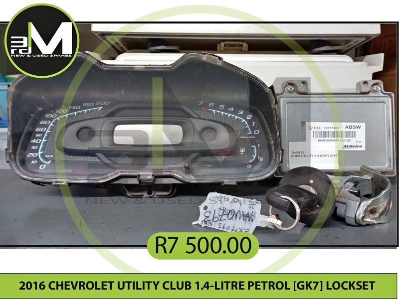 2016 CHEVROLET UTILITY CLUB 1.4 LITRE PETROL [GK7 LOCKSET MV0793