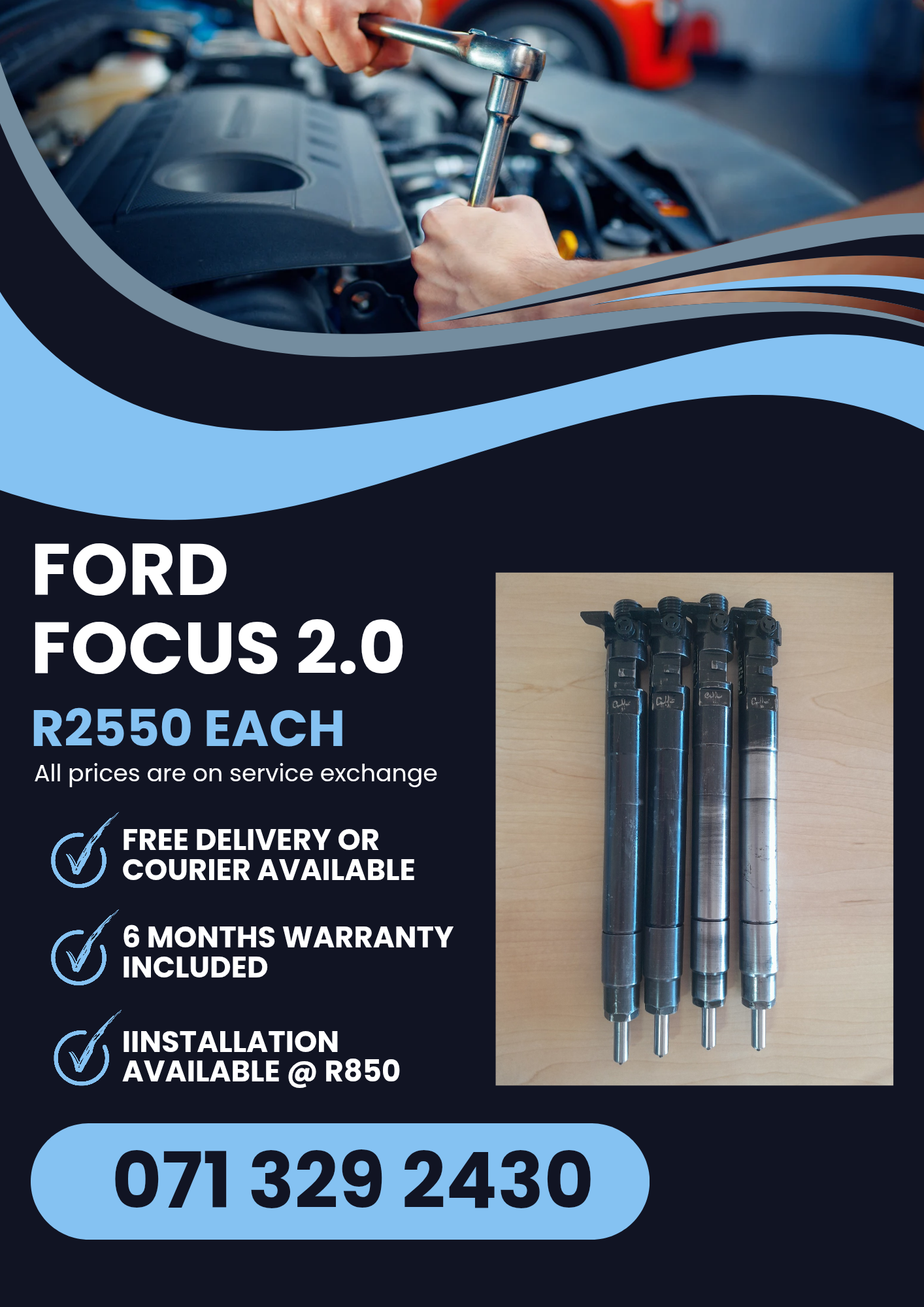 FORD FOCUS 2.0 INJECTORS FOR SALE WITH WARRANTY - Private Seller FORD FOCUS 2.0 INJECTORS FOR SALE WITH WARRANTY - Private Seller