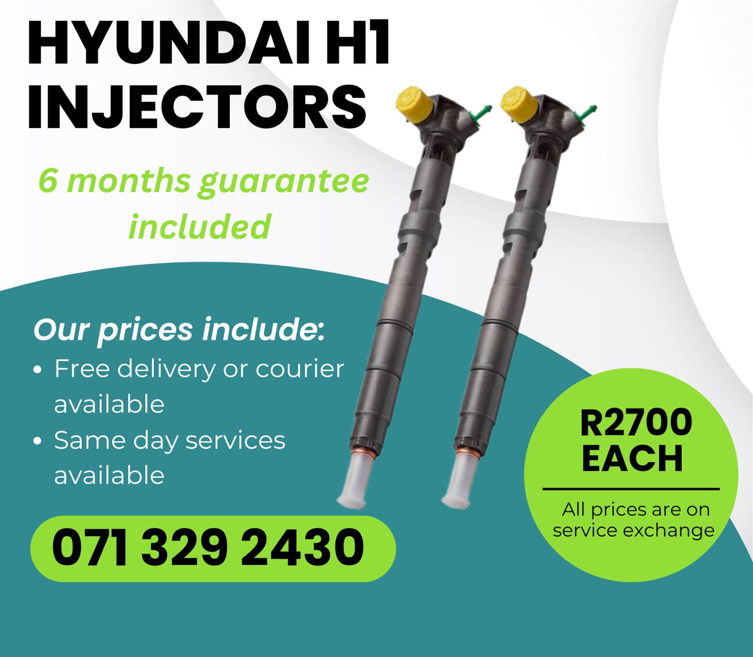 HYUNDAI H1 INJECTORS FOR SALE WITH WARRANTY - Private Seller HYUNDAI H1 INJECTORS FOR SALE WITH WARRANTY - Private Seller