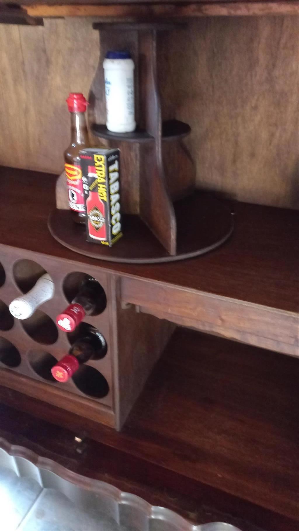 Imbuia ball and claw liquor cabinet