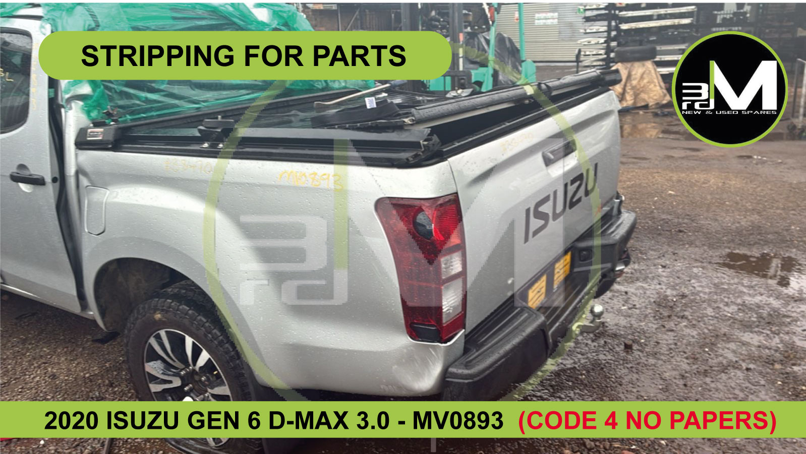 2020 ISUZU GEN 6 D-MAX 3.0 MV0893 (CODE 4 NO PAPERS) - Private Seller