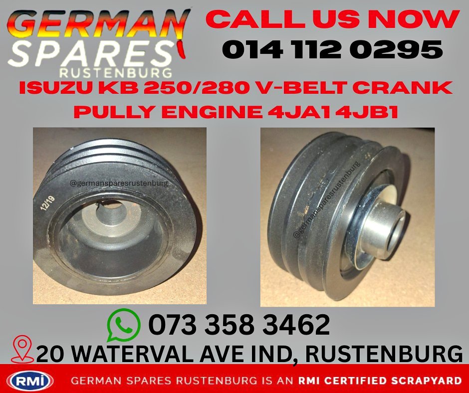 ISUZU KB 250/280 MULTI V-BELT CRANK PILLY ENGINE 4JA1/4JB1 FOR SALE - Private Seller