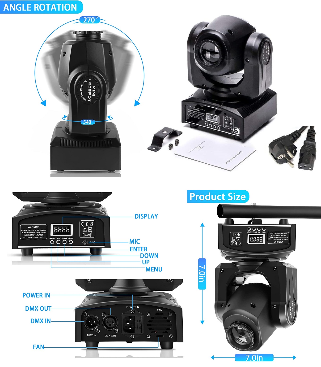 Professional Disco Moving Head GOBO Light DMX512 Stage DJ Party Light. Brand NEW