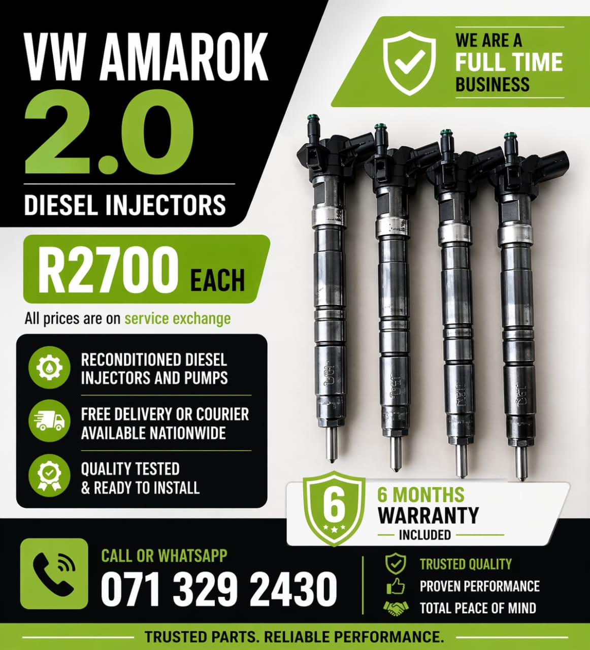 VW AMAROK 2.0 INJECTORS FOR SALE - Private Seller VW AMAROK 2.0 INJECTORS FOR SALE - Private Seller
