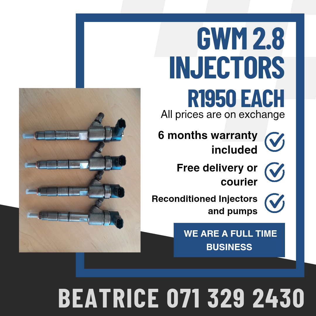 GWM 2.8 INJECTORS FOR SALE WITH WARRANTY INCLUDED - Private Seller GWM 2.8 INJECTORS FOR SALE WITH WARRANTY INCLUDED - Private Seller