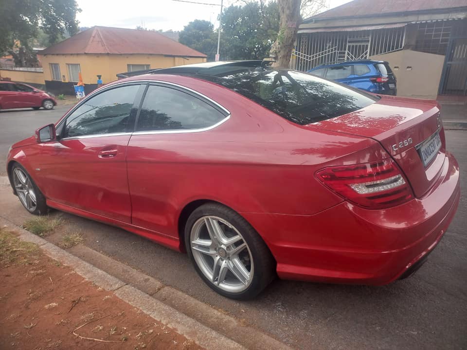 2012 MERCEDES BENZ C250 SPORT CDI DIESEL, AUTOMATIC, RED COLOR, MILEAGE
