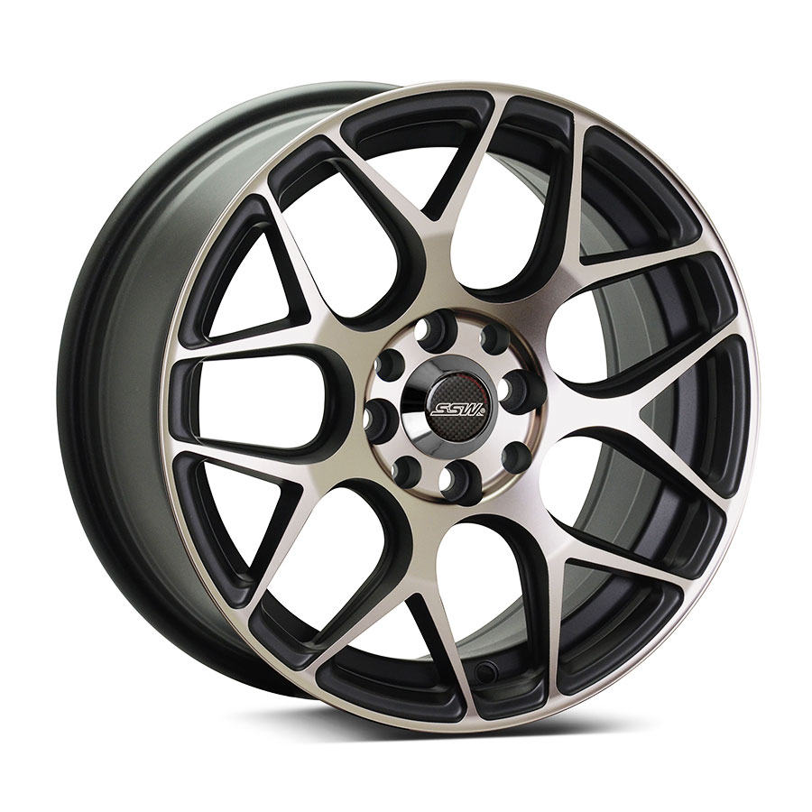 15″ S242 4/00 & 4/108 Black with Polished Face Alloy Wheels