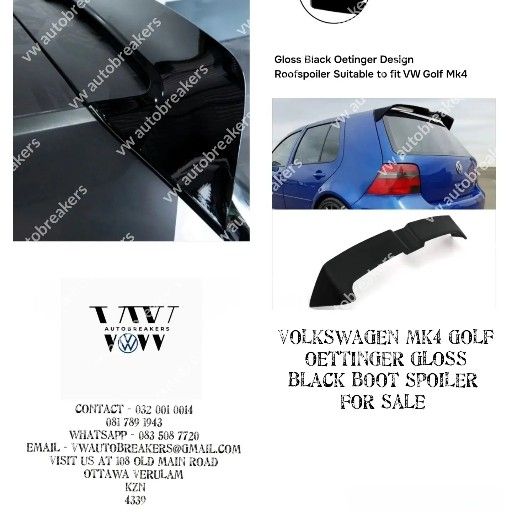 volkswagen mk4 OETTINGER gloss black boot spoiler for sale - Private Seller volkswagen mk4 OETTINGER gloss black boot spoiler for sale - Private Seller