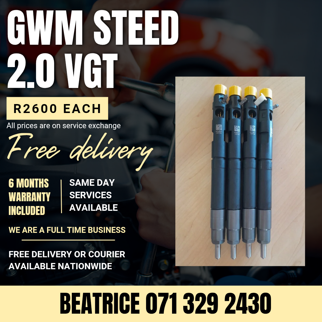 GWM STEED 2.0 VGT INJECTORS FOR SALE WITH WARRANTY - Private Seller GWM STEED 2.0 VGT INJECTORS FOR SALE WITH WARRANTY - Private Seller