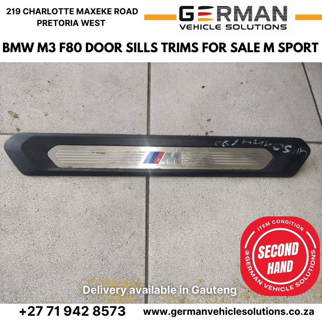 BMW M3 F80 door sill trim for sale used M Sport - Private Seller