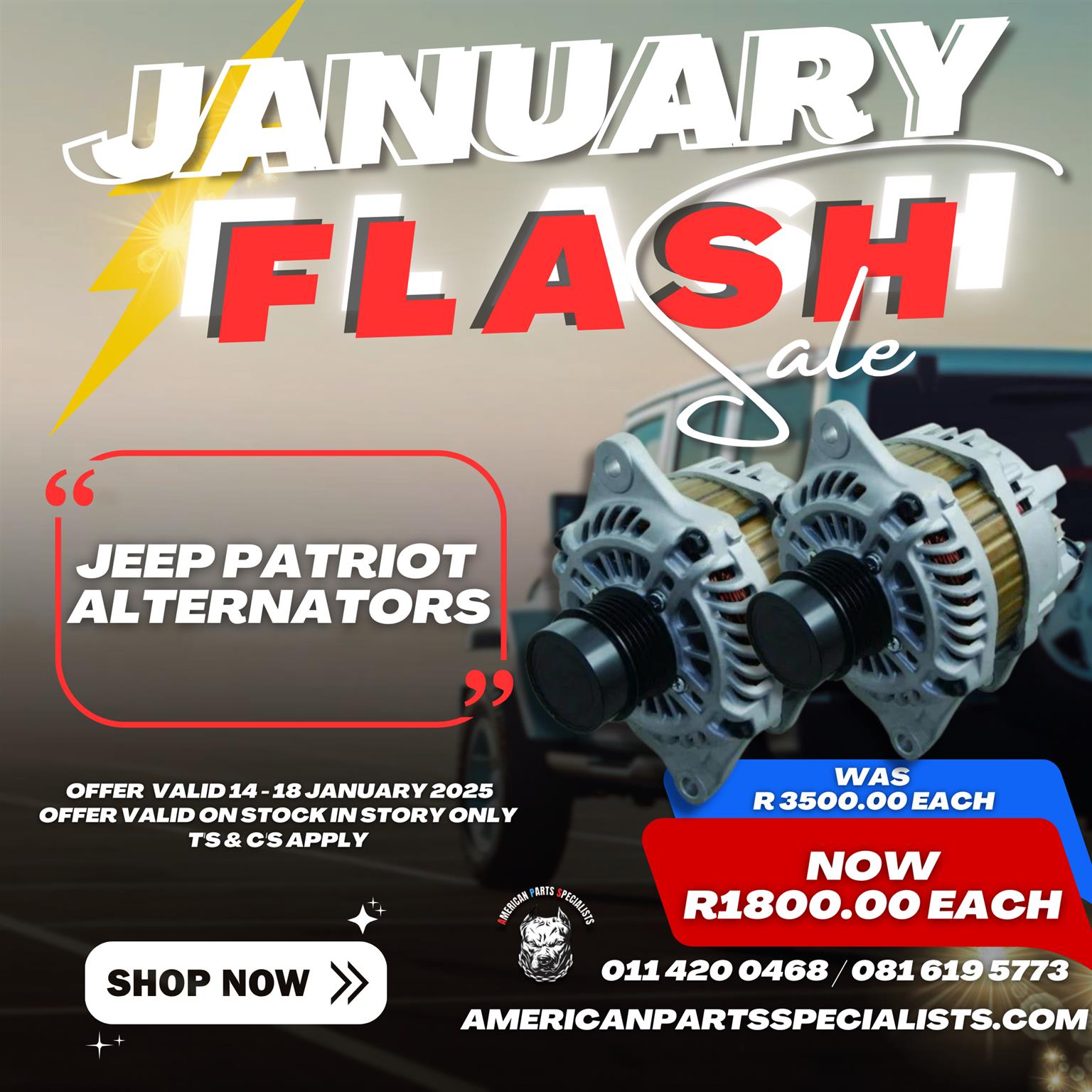 Chrysler, Jeep & Dodge Alternators On Sale - Private Seller