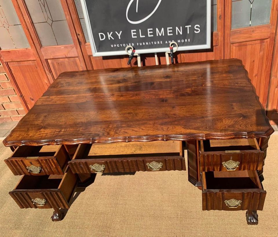 Antique Ball and Claw Desk / Office Table