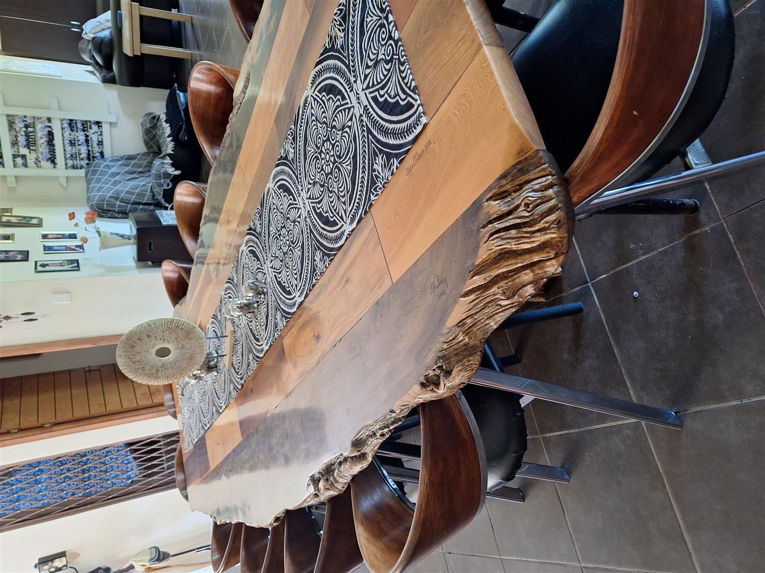 Unique handmade wood table. Masterpuece