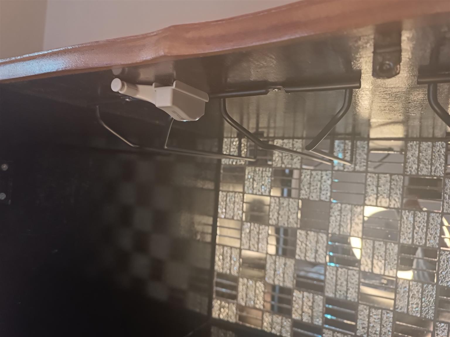 Refurbished Lockable Bar/Mixology Cabinet – With Lights & Glass Holders