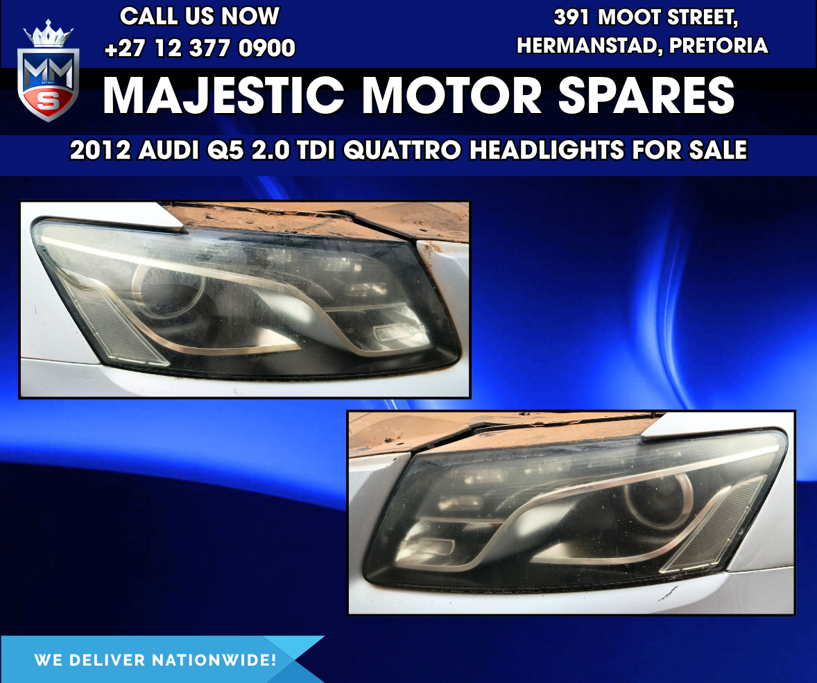 2012 Audi Q5 2.0 TDI Quattro Headlights for Sale – Used - Private Seller