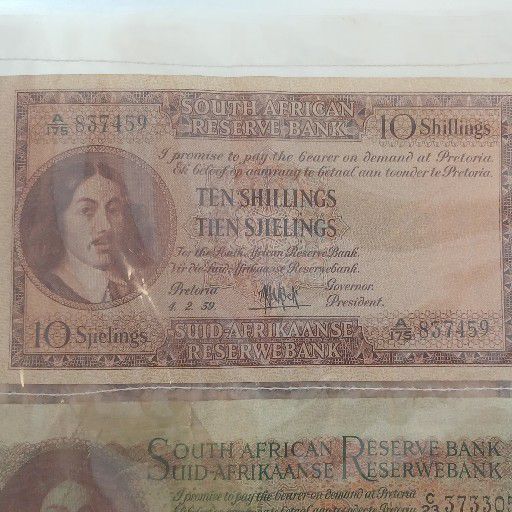 Ten shillings, note