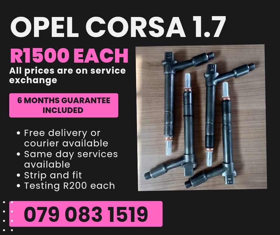 OPEL CORSA 1.7 INJECTORS FOR SALE WITH WARRANTY INCLUDED - Private Seller