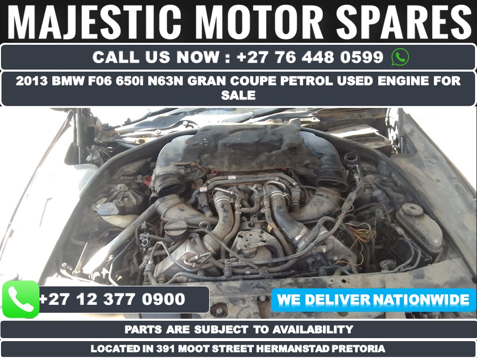 2013 BMW 650i N63N Gran Coupe F06 engine for sale