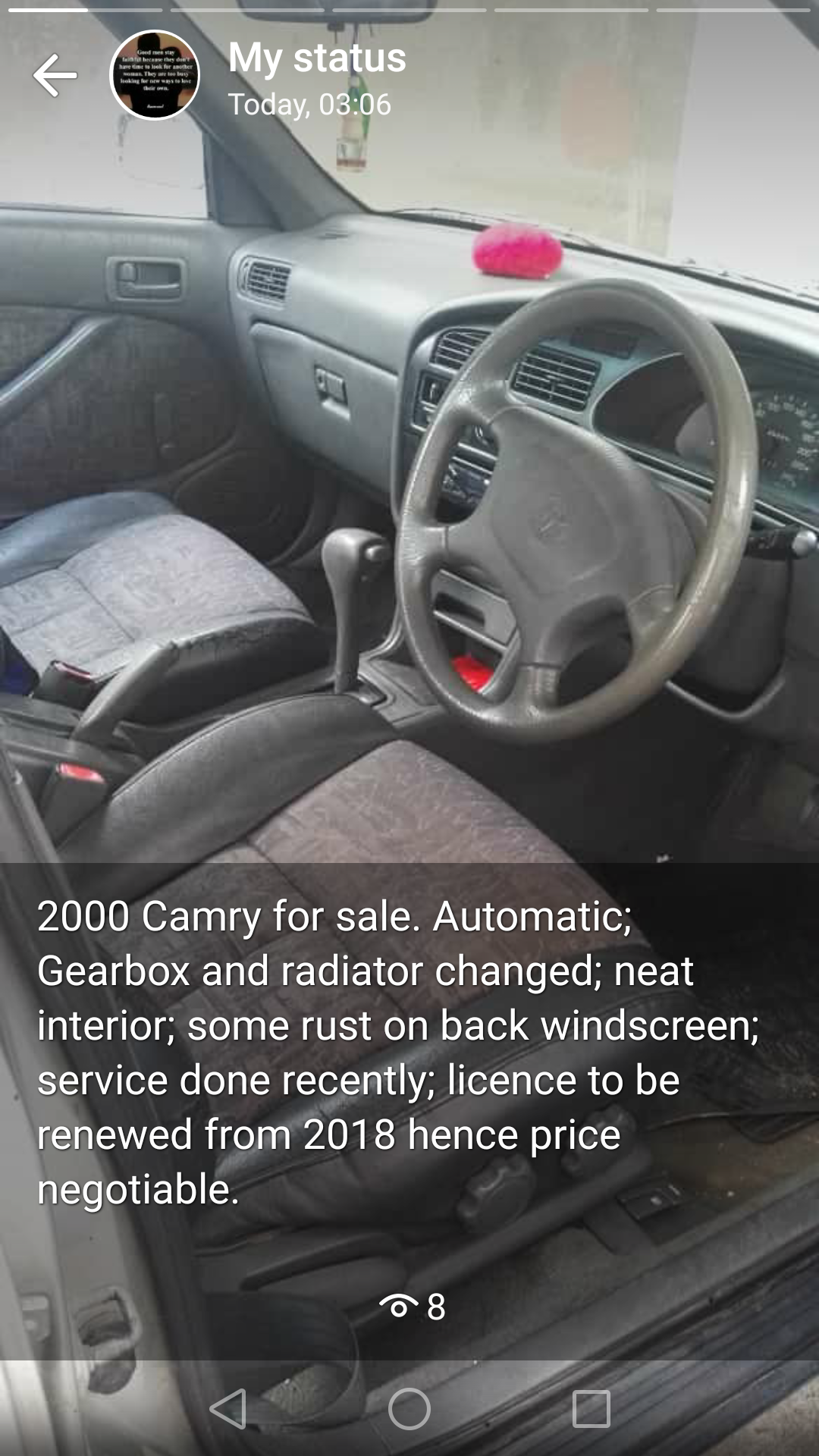 2000 Toyota Camry 2.4 XLi automatic