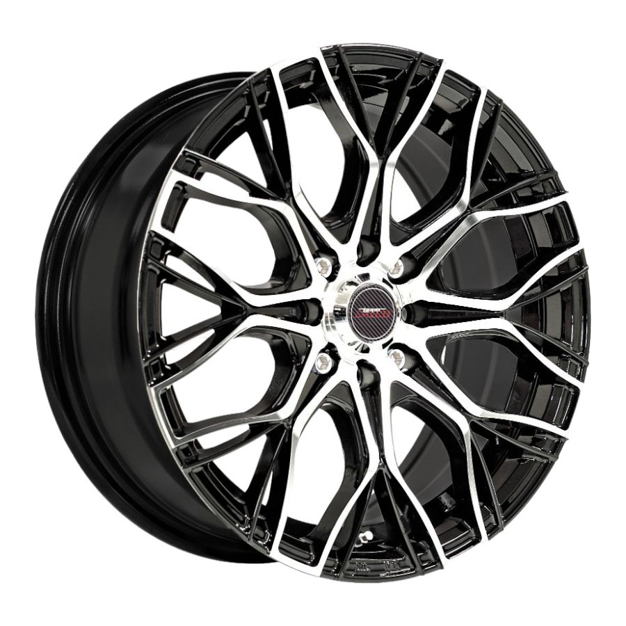 14″ A-Line Trophy 4/100 & 4/108 Black Machine Face Alloy Wheels