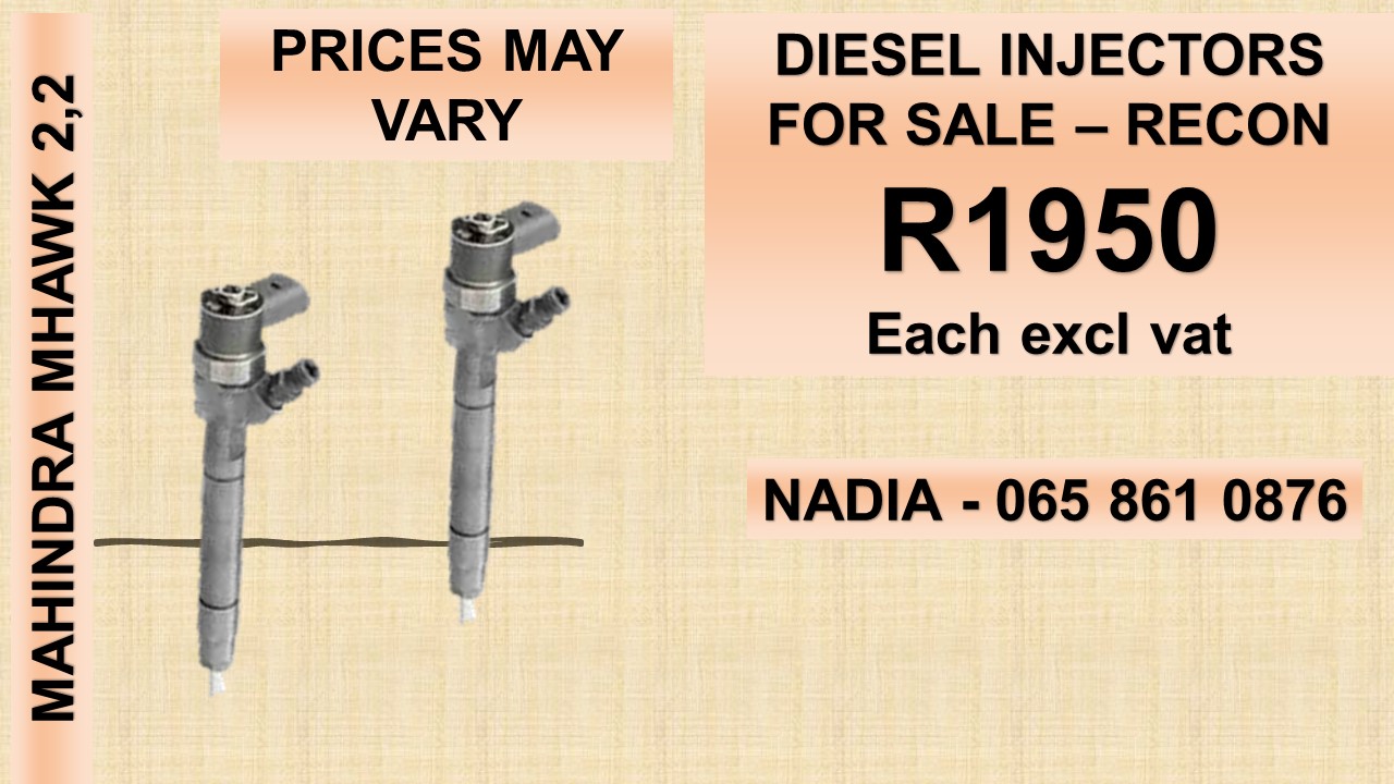MAHINDRA MHAWK 2.2 DIESEL INJECTORS FOR SALE OR TO RECON NATIONWIDE - Private Seller MAHINDRA MHAWK 2.2 DIESEL INJECTORS FOR SALE OR TO RECON NATIONWIDE - Private Seller