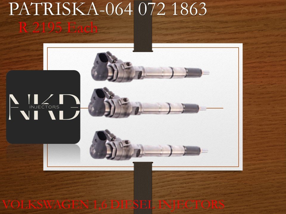 VOLKSWAGEN 1,6 AND AUDI 1,6 DIESEL INJECTORS FOR SALE - Private Seller VOLKSWAGEN 1,6 AND AUDI 1,6 DIESEL INJECTORS FOR SALE - Private Seller