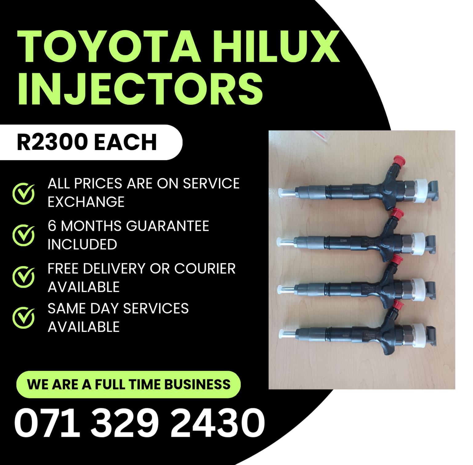 TOYOTA HILUX DIESEL INJECTORS FOR SALE WITH WARRANTY - Private Seller TOYOTA HILUX DIESEL INJECTORS FOR SALE WITH WARRANTY - Private Seller